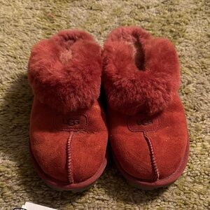 UGG Fluffy Red Slippers